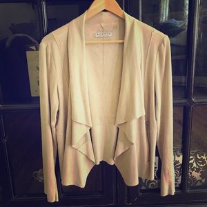 Bagatelle Drape Faux Suede Jacket